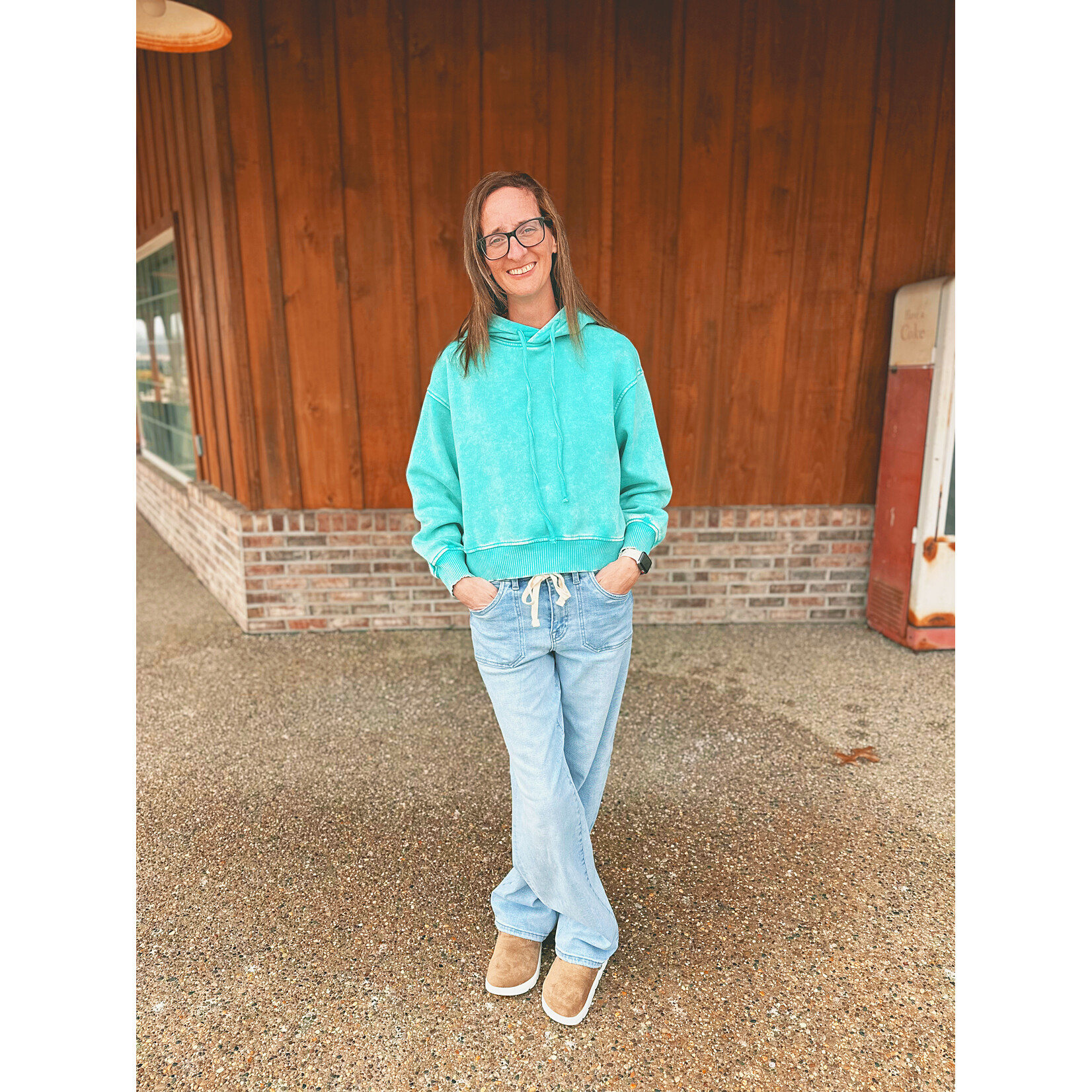 Risen Risen HR Wide Baggy Jeans Waistband Tie Light Wash 21485