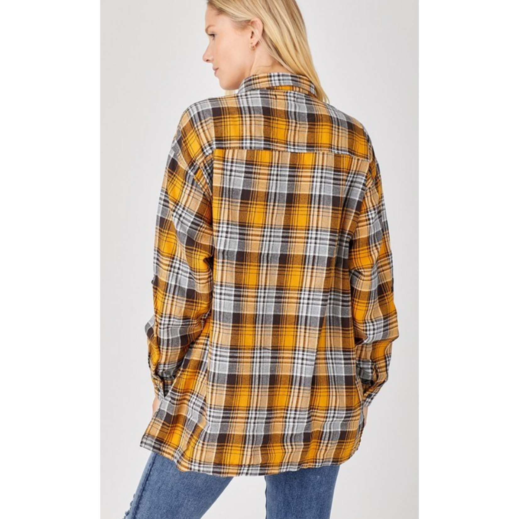 Risen Risen Buffalo Plaid Oversized Shirt Yellow