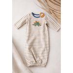 Mudpie Mudpie Dino Appliqué Gown