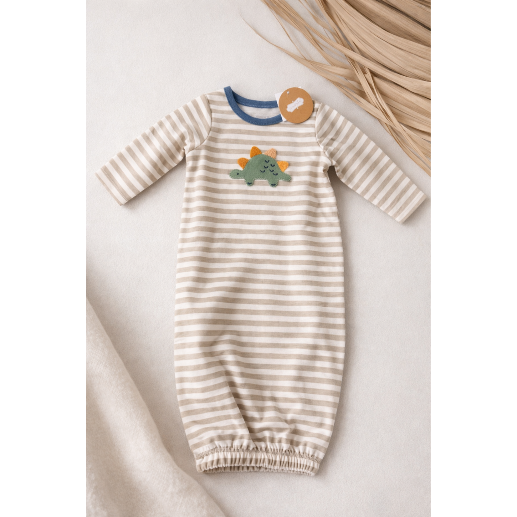 Mudpie Mudpie Dino Appliqué Gown