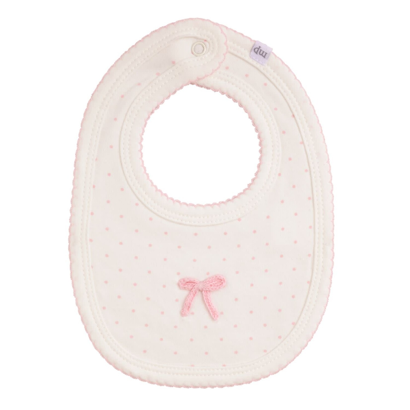Mudpie Mudpie Crochet Bow Bib Dots