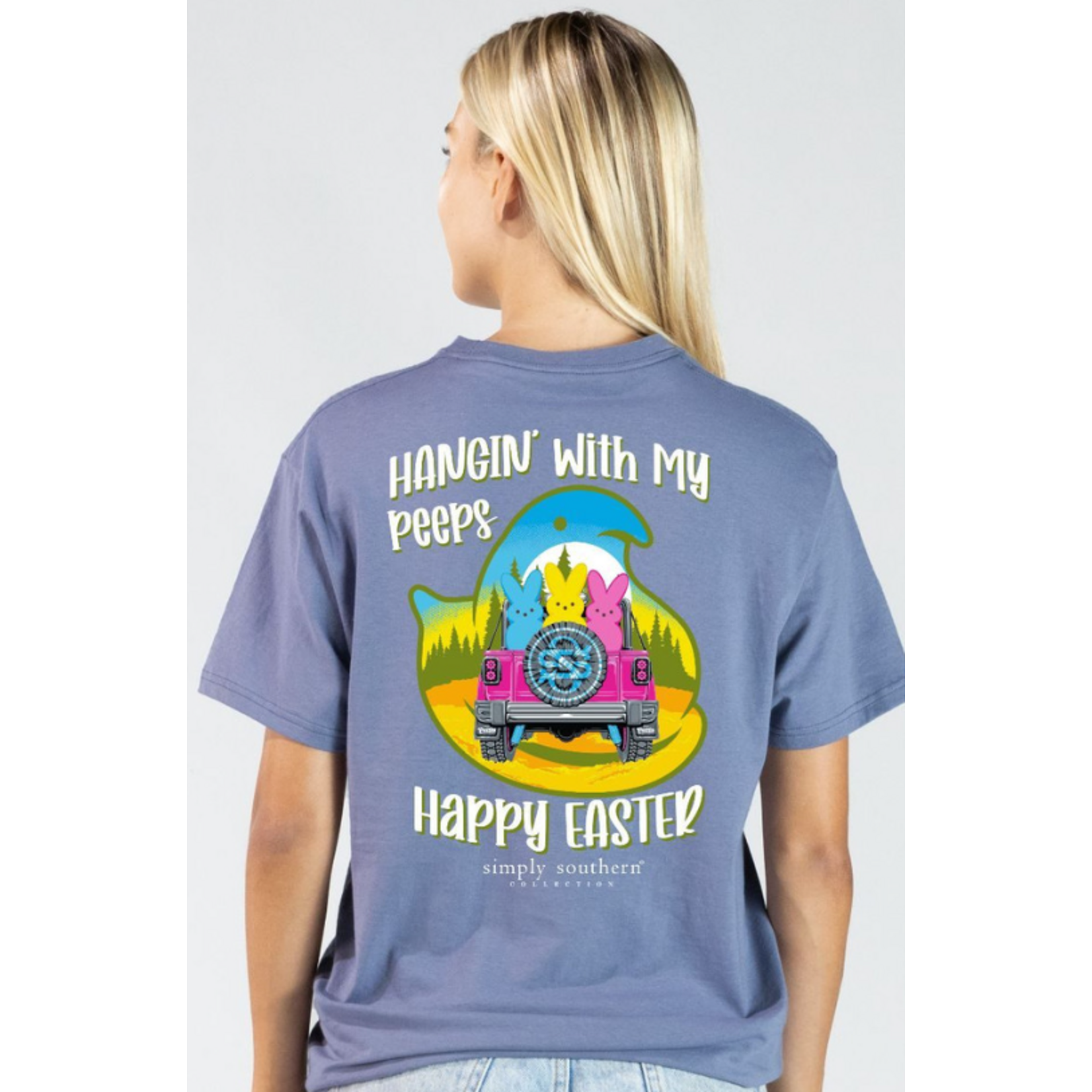 Simply Southern Simply Southern Short Sleeve Tee Peeps SUV Denim
