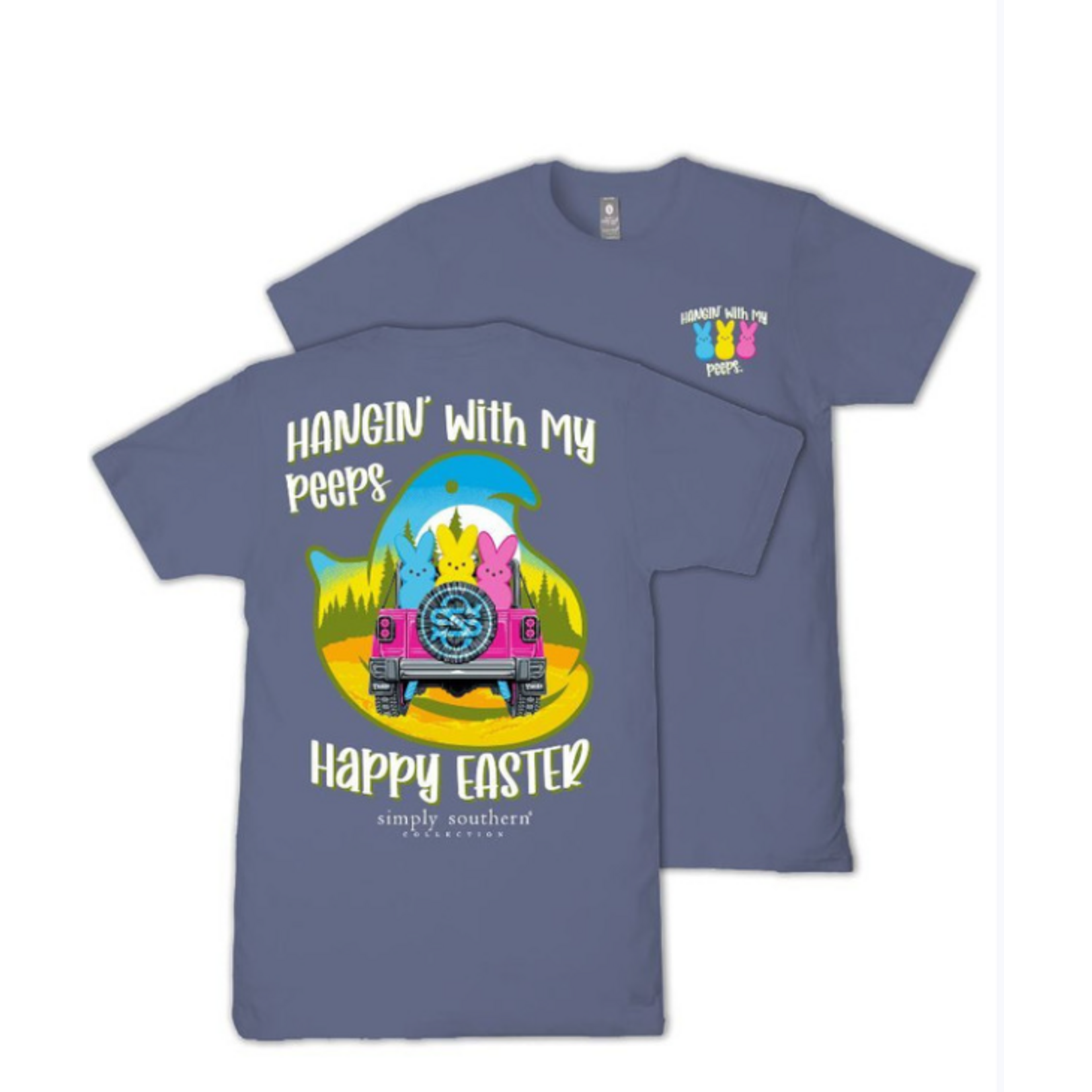 Simply Southern Simply Southern Short Sleeve Tee Peeps SUV Denim