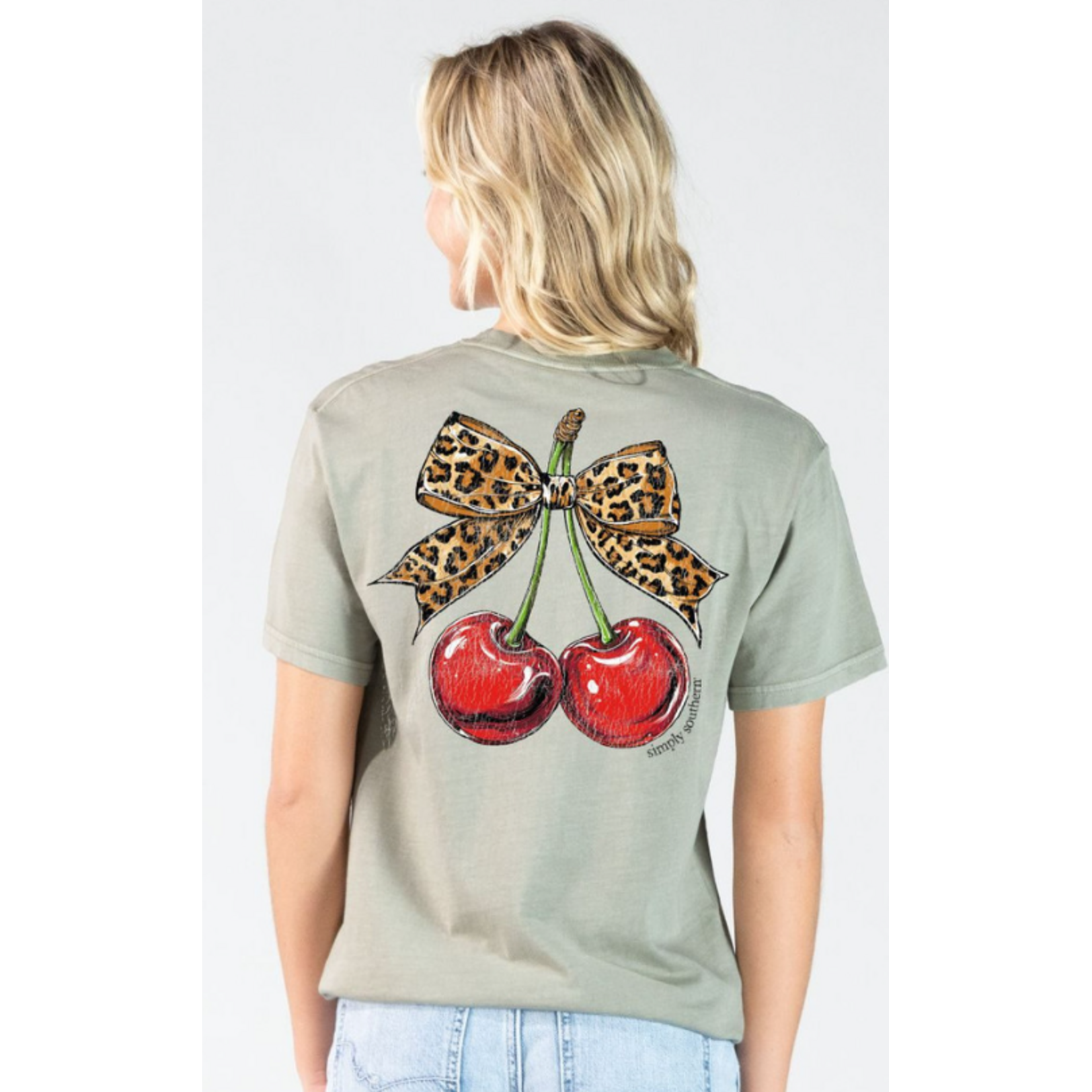 Simply Southern Simply Southern Mineral Wash Short Sleeve Tee Cherry Birch