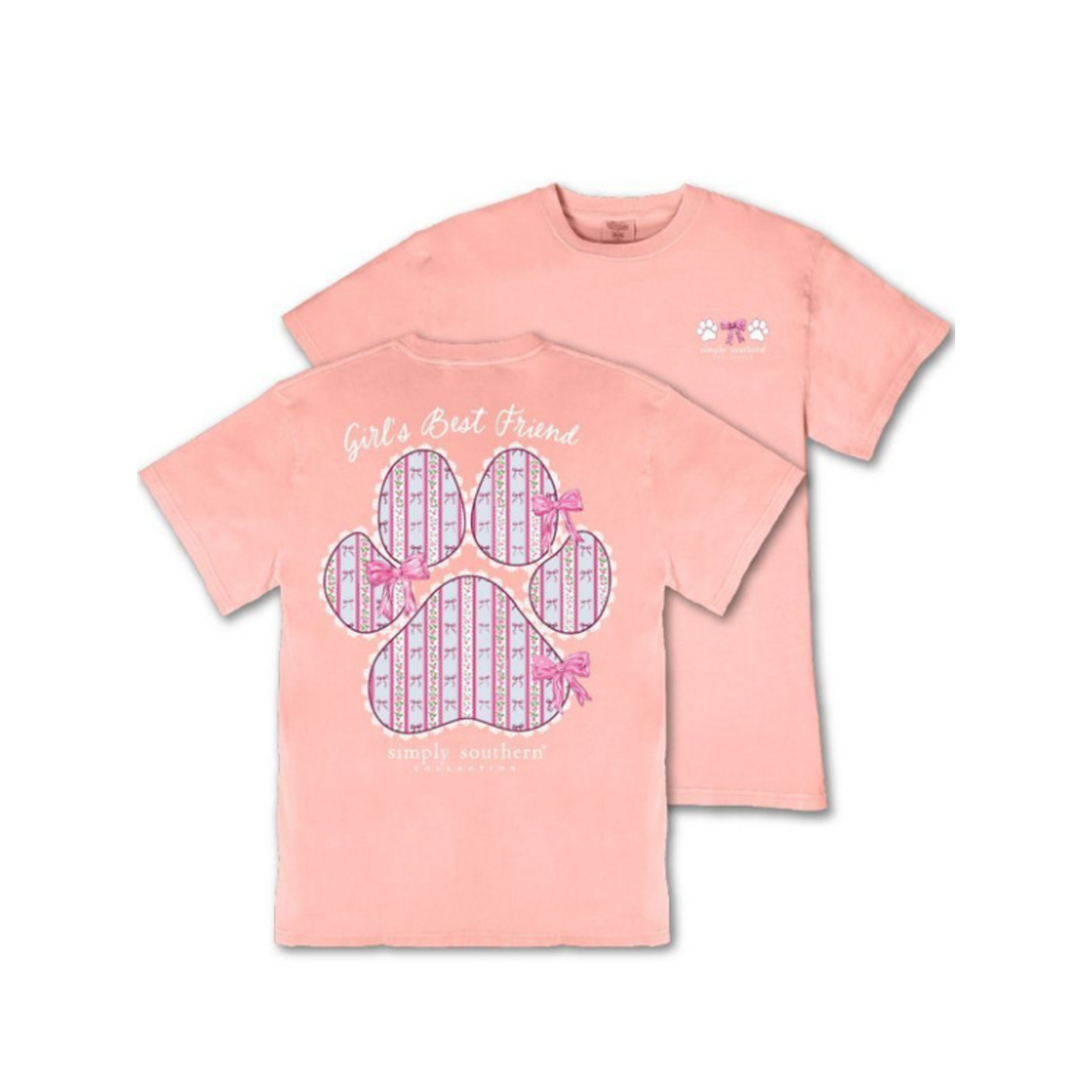 Simply Southern Simply Southern Mineral Wash Short Sleeve Tee Friend Light Peach