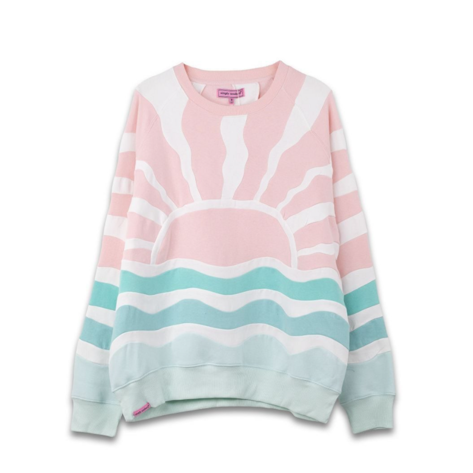 Simply Southern Simply Southern Crewneck Patchwork Pink Sun