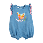 Mudpie Mudpie Chicken Denim Romper