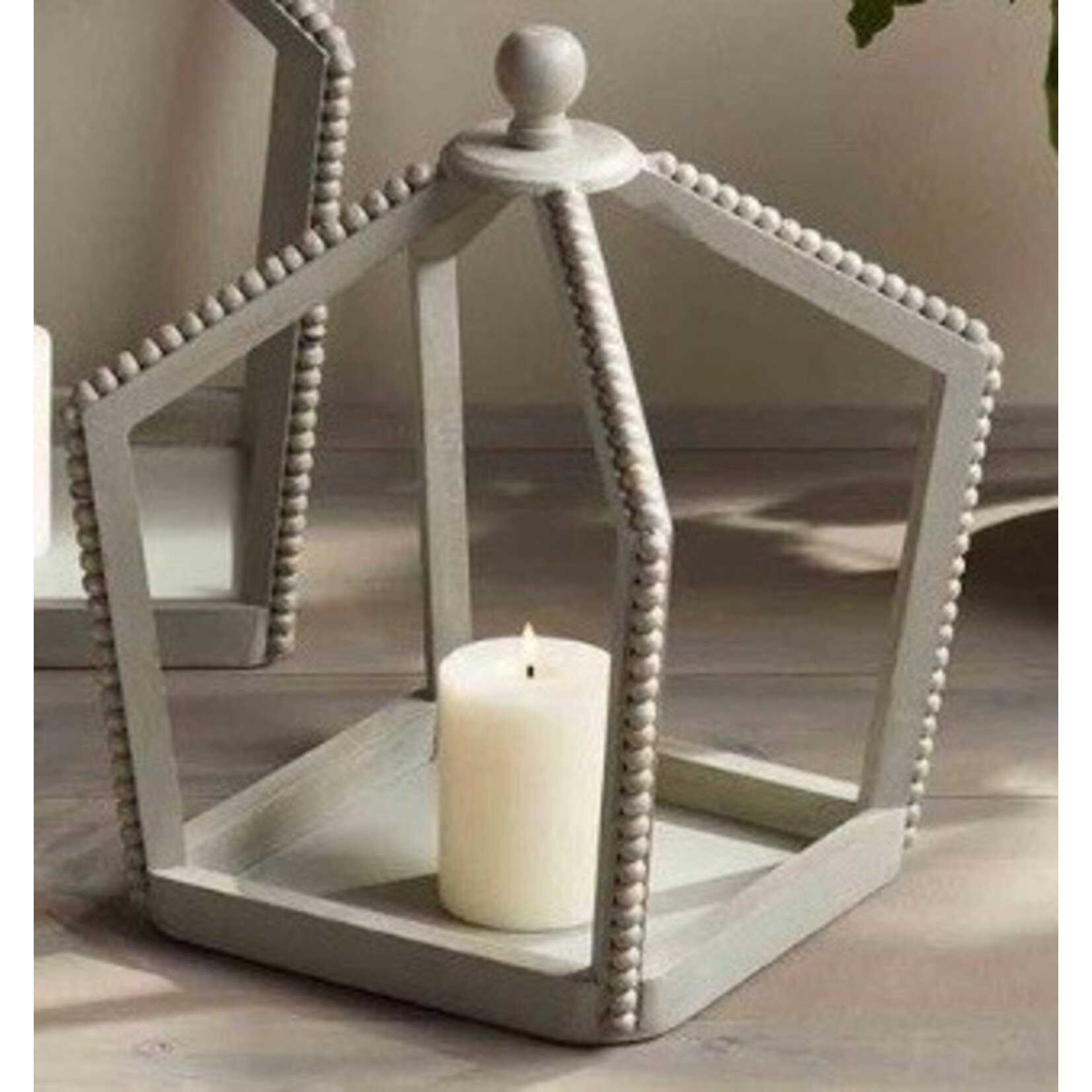 Mudpie Mudpie Grey Beaded Lantern