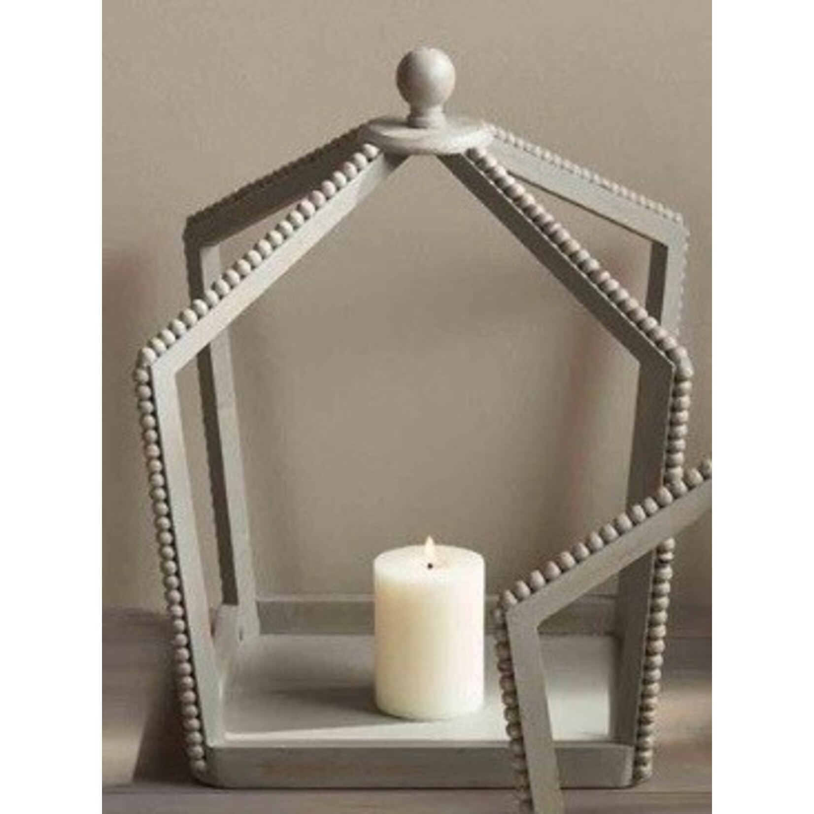 Mudpie Mudpie Grey Beaded Lantern