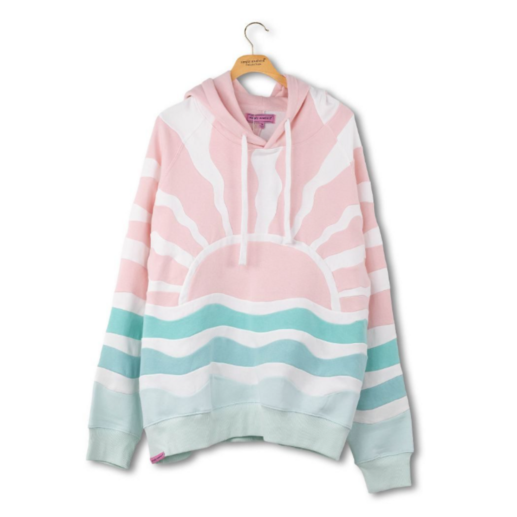 Simply Southern Simply Southern Hoodie Patchwork Pink Sun