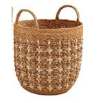 Mudpie Mudpie Terracotta & Cream Seagrass Basket