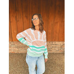 Simply Southern Simply Southern Hoodie Patchwork Pink Sun