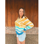 Simply Southern Simply Southern Crewneck Patchwork Yellow Sun