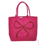 Mudpie Mudpie Sparkle Tote Holiday Bow