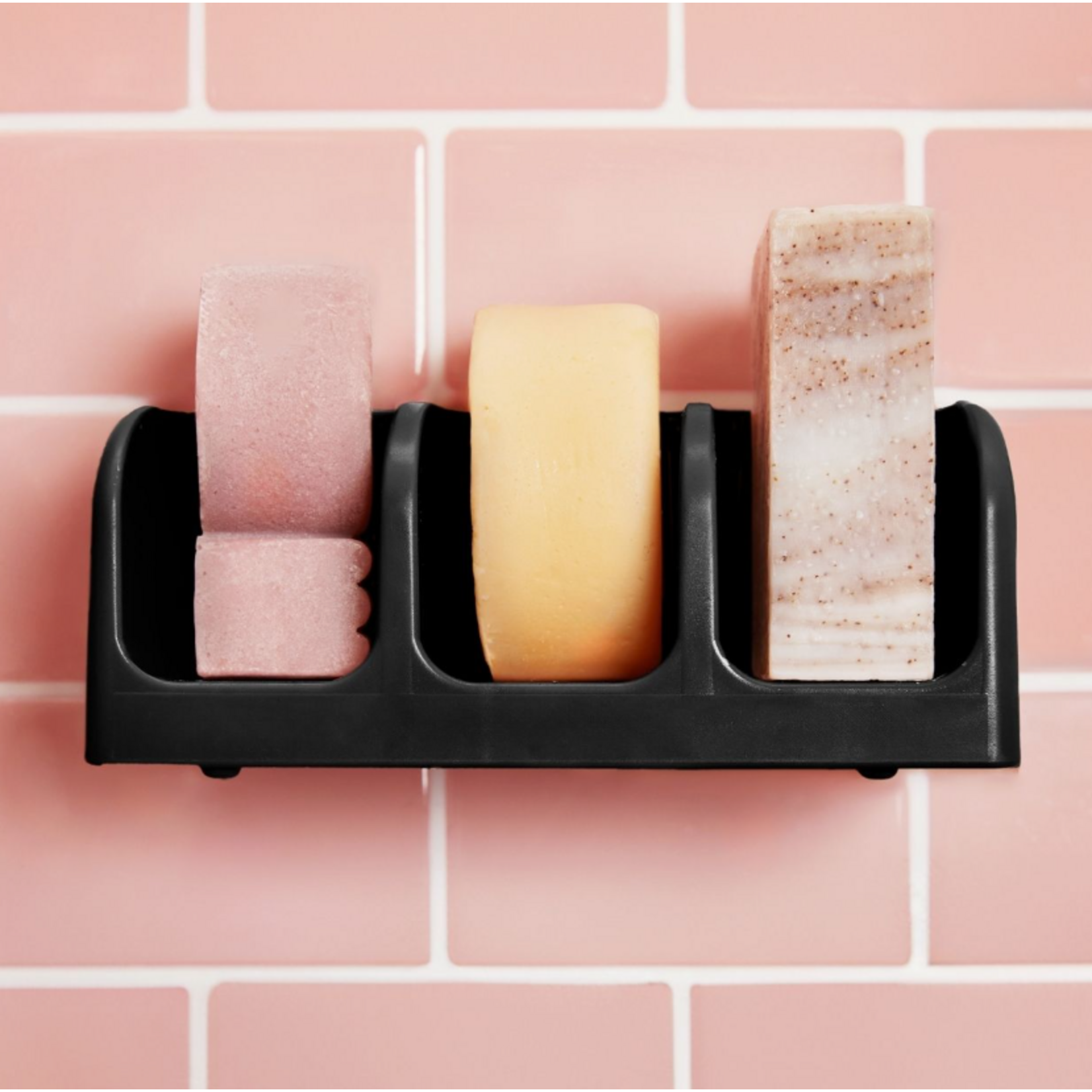 Kitsch Kitsch Self Draining Soap Dish Black