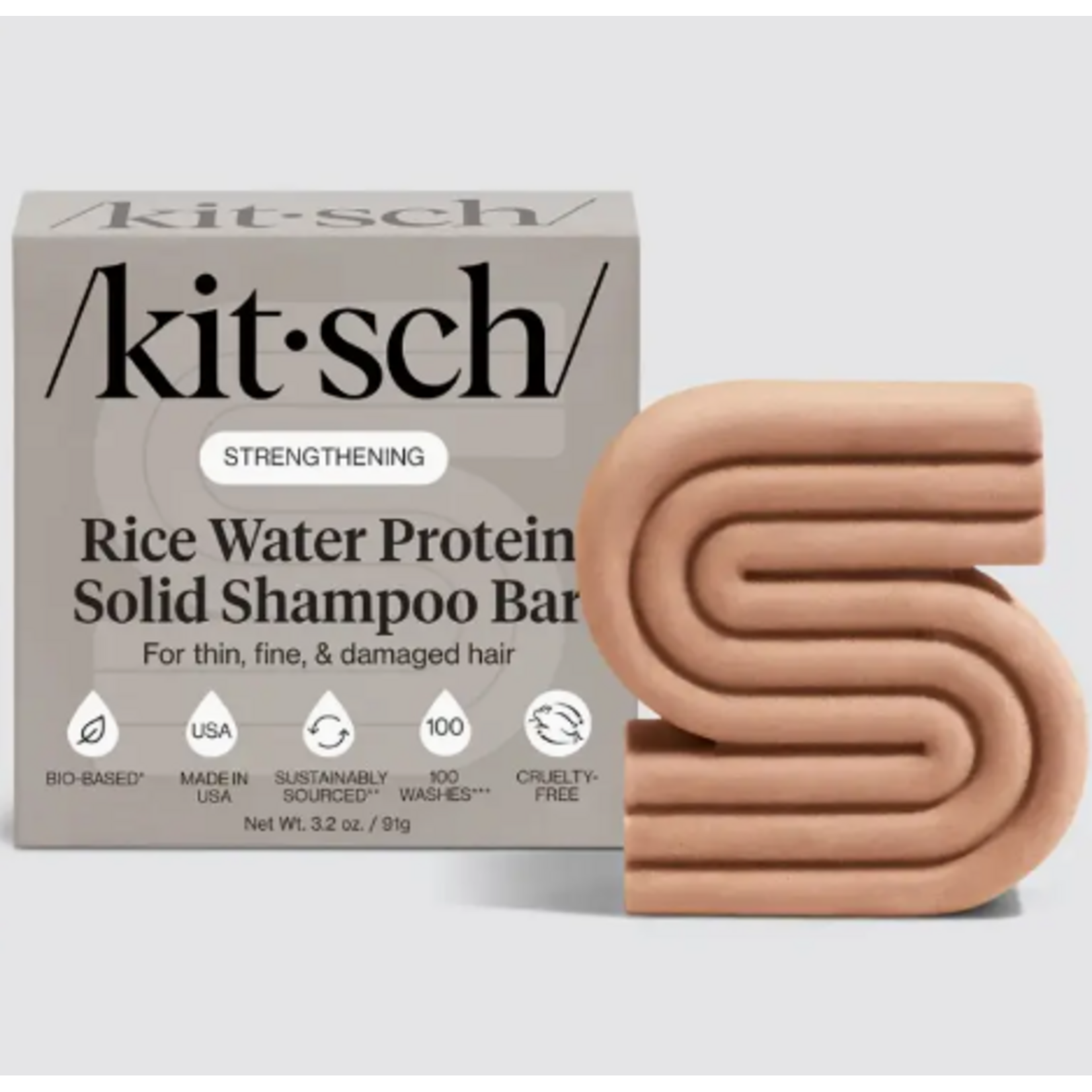 Kitsch Kitsch Strengthening Solid Shampoo Rice Water Protein