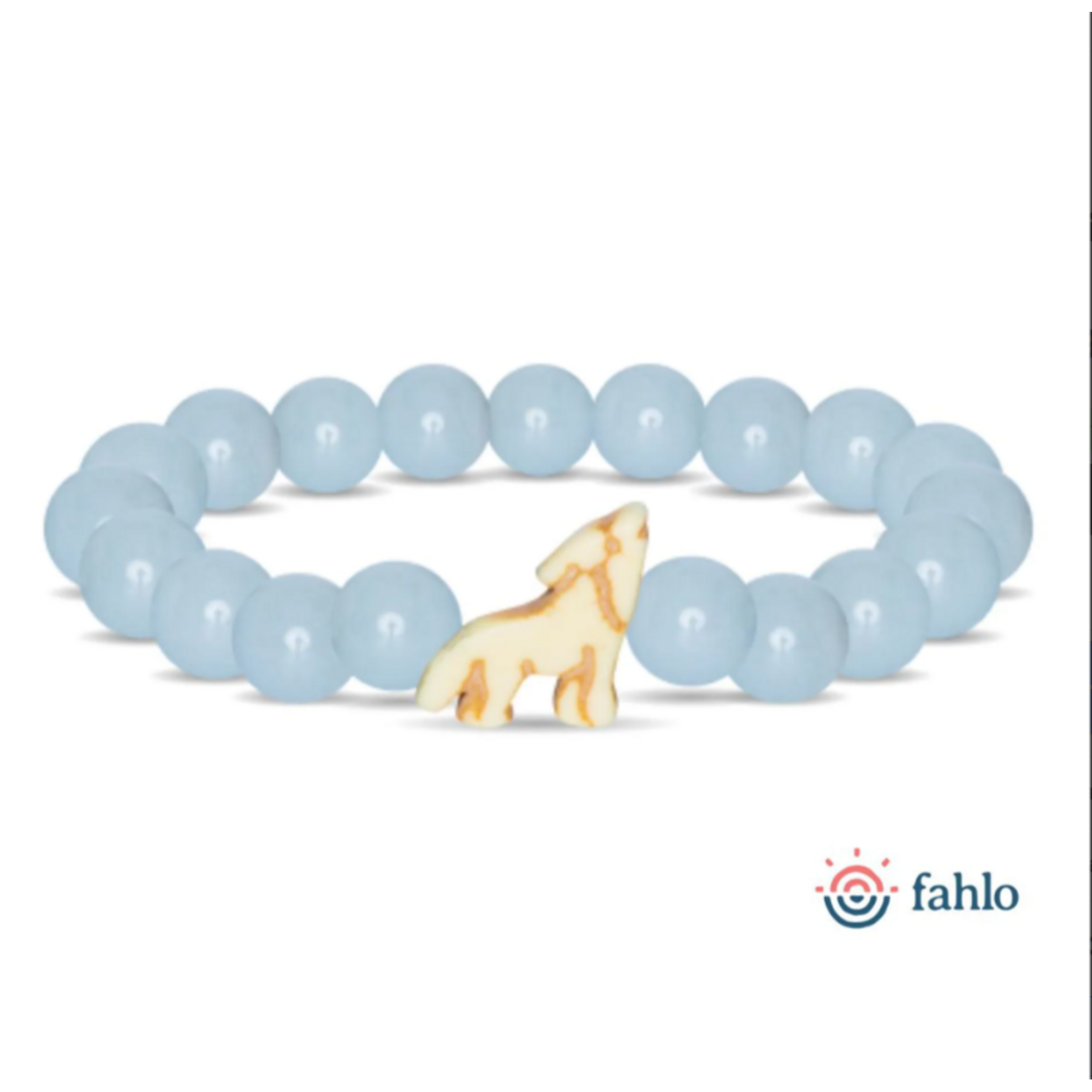 Fahlo Fahlo Scout Wolf Glow-in-the-Dark Bracelet Aqua Glow