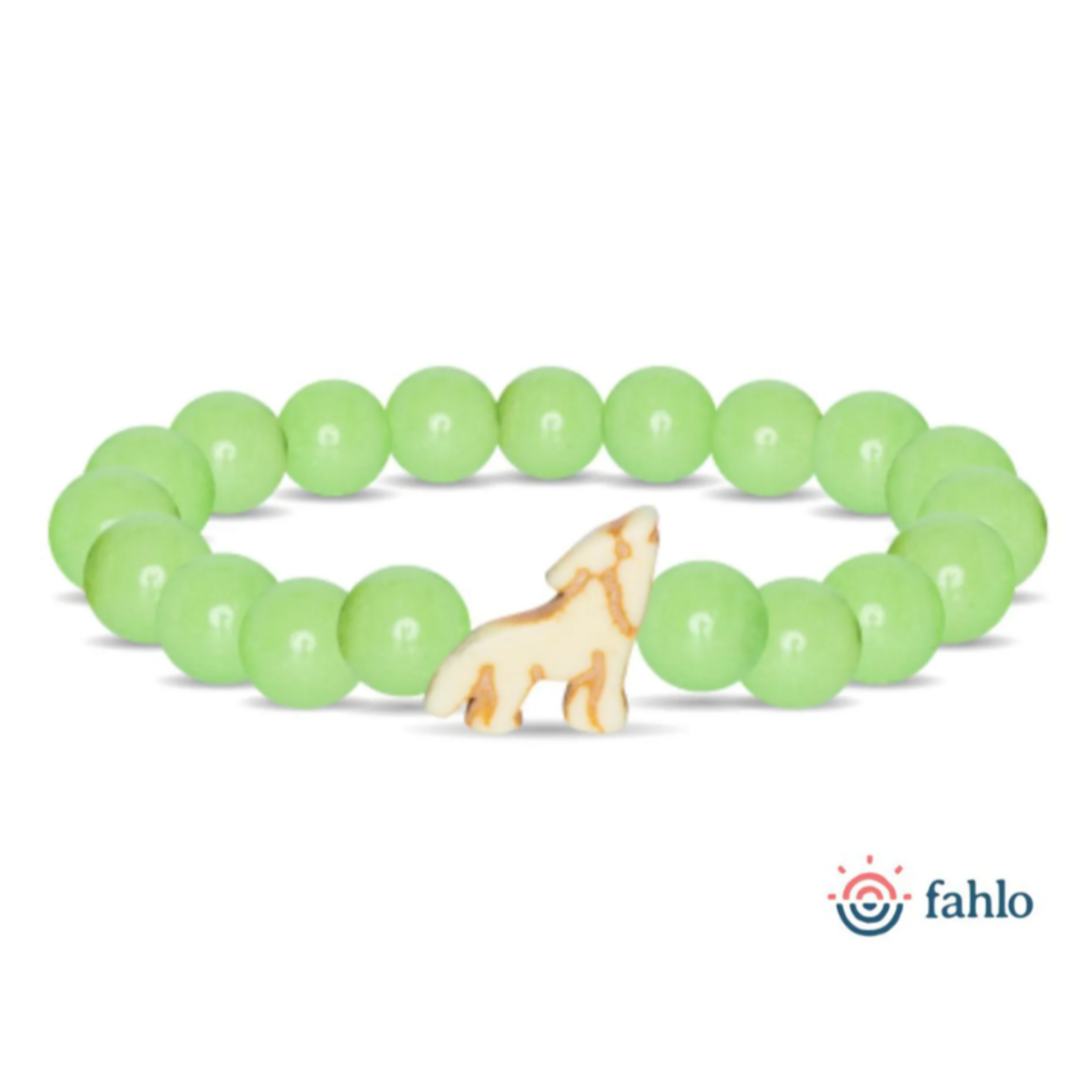 Fahlo Fahlo Scout Wolf Glow-in-the-Dark Bracelet Sage Glow