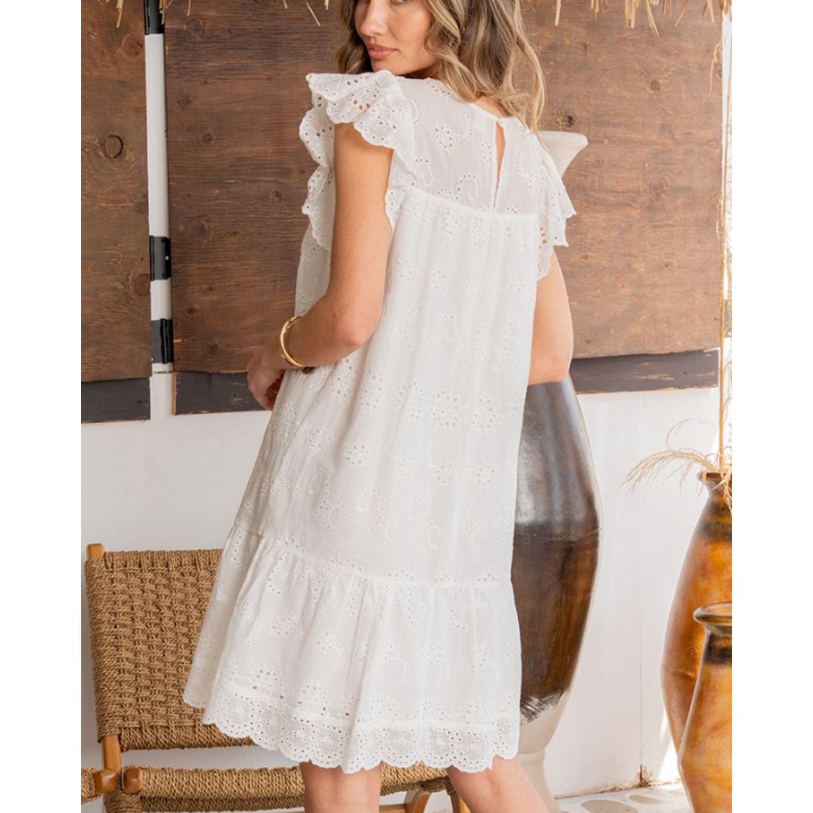 Sew in Love Sew In Love Embroidery Dress White