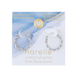 Howards Howard's Narelle Waterproof Twisted Hoop Earrings Silver