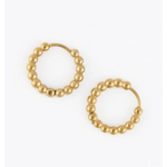 Howards Howard's Narelle Waterproof Beaded Hoop Earrings Gold