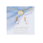 Howards Howard's Narelle Waterproof Pearl Dangle Stud Earrings Gold