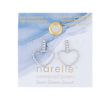Howards Howard's Narelle Waterproof Heart Outline Bar Stud Earrings Silver