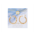 Howards Howard's Narelle Waterproof Square Beaded Hoop Earrings Gold