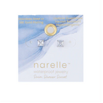 Howards Howard's Narelle Waterproof 5mm Square Cubic Zirconia Stud Earrings Silver