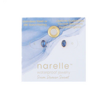 Howards Howard's Narelle Waterproof Oval Gem Stud Earrings Gold Blue Opal