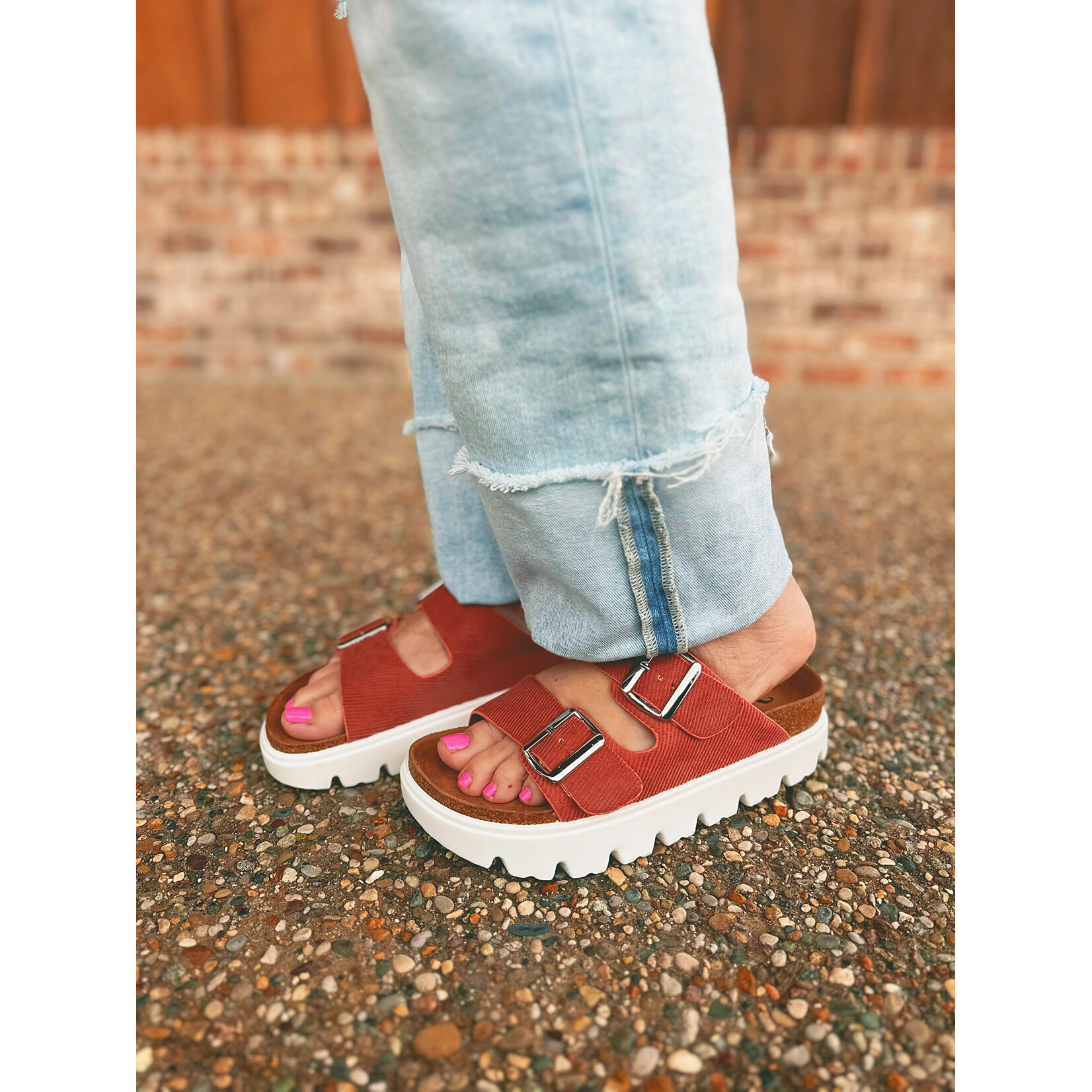 Very G Very G Jazmin Platform Sandal Rust