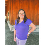 Sew in Love Sew In Love Cap Sleeve V-Neck Top Purple