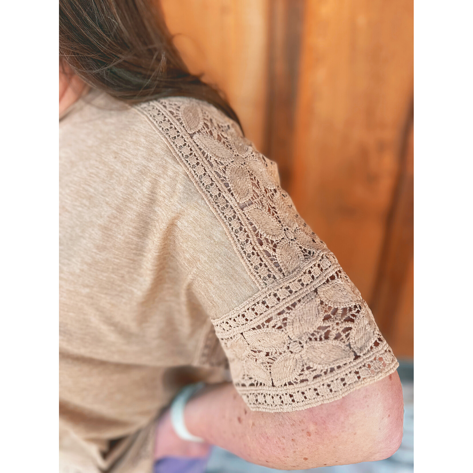 Sew in Love Sew In Love Short Sleeve Trim Detail Top Coffee