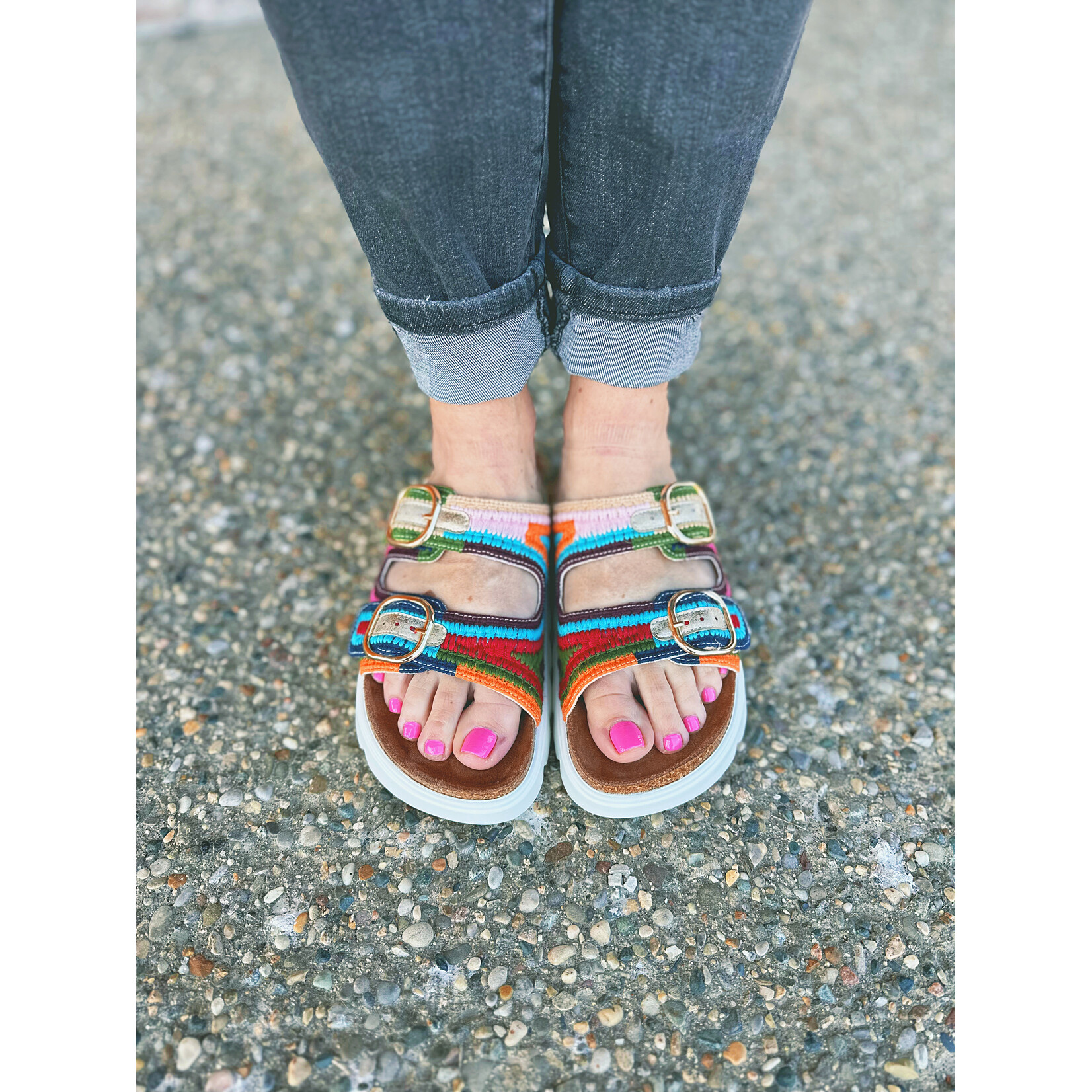 Very G Rayna Platform Sandal in Multi