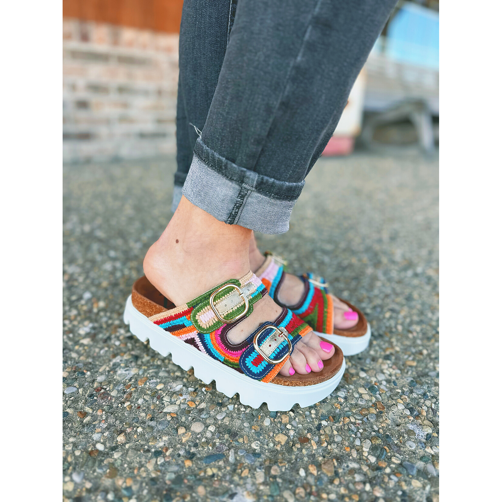 Very G Rayna Platform Sandal in Multi