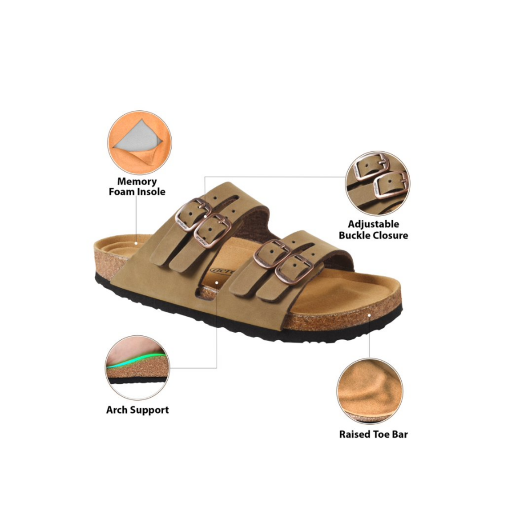 Aerothotic Aerothotic Willow Recovery Sandal Stone 1117
