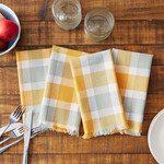 Creative Co-op Blue & Yellow Plaid Napkin