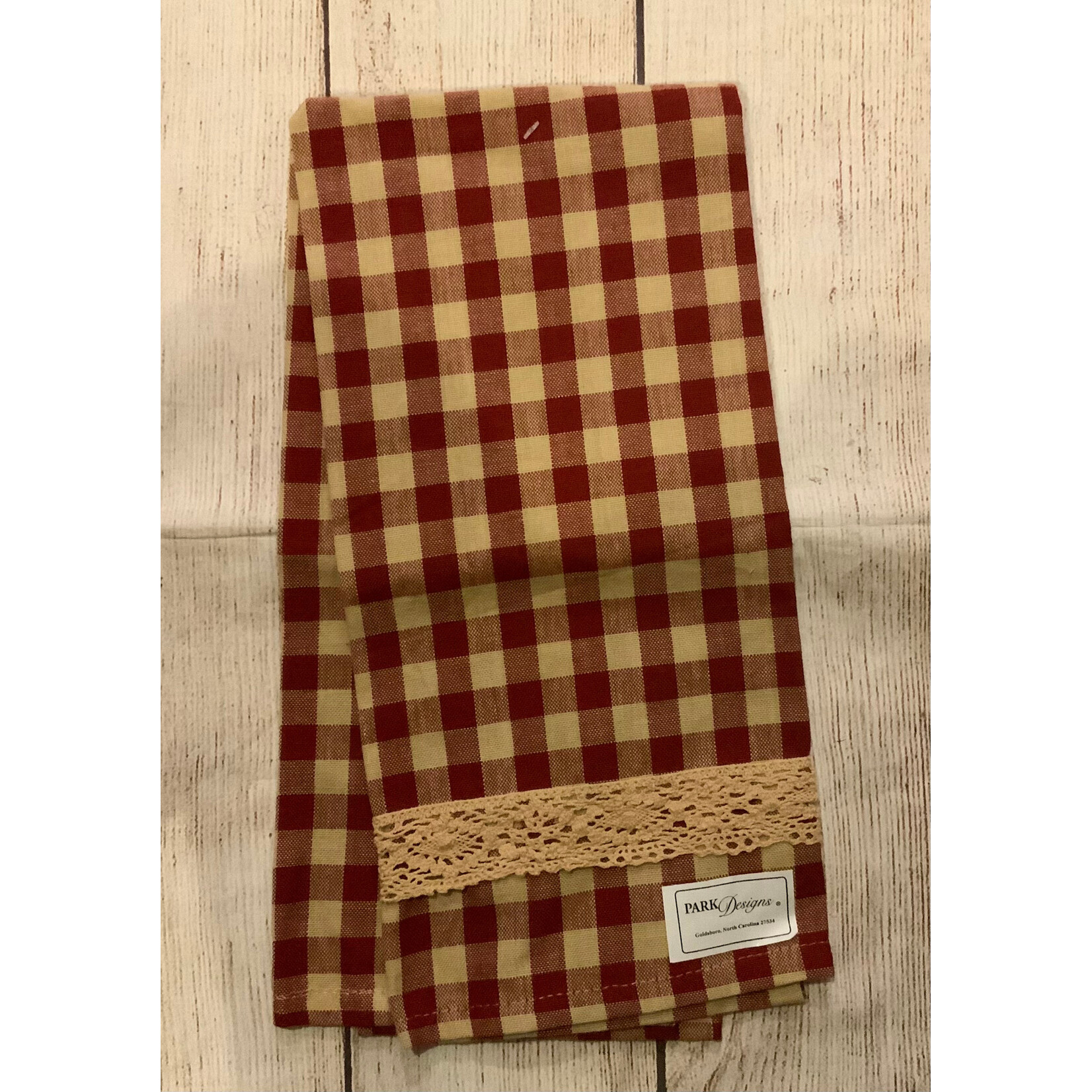 Park Designs Crochet Gingham Dishtowel