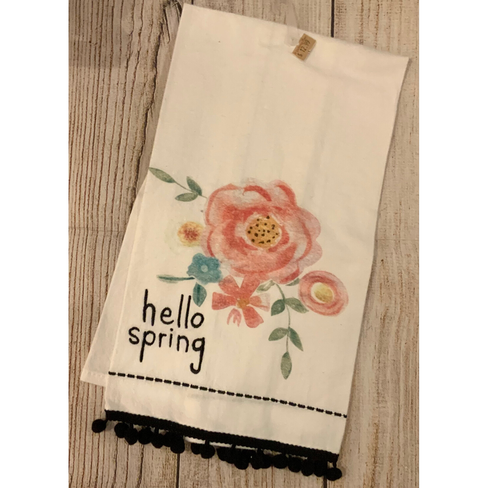 C&F Enterprises Hello Spring Cotton Tea Towel