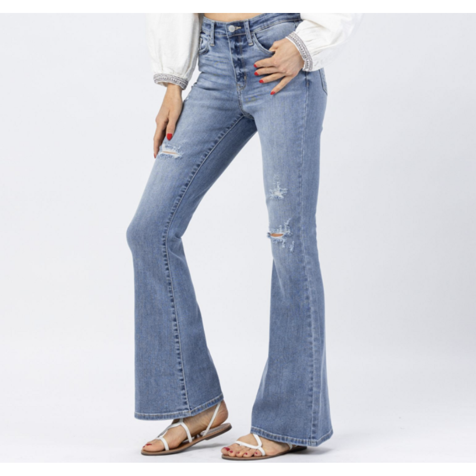 Judy Blue Judy Blue Hi-Rise Destroyed Fit & Flare 82377 Size 3