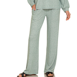 Zenana Zenana Soft Melange Lounge Pant Ash Jade Medium