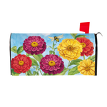 Evergreen Multicolor Zinnias & Bees Mail Wrap