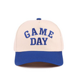 Zenana Zenana Game Day Two Tone Canvas Cotton Cap Blue