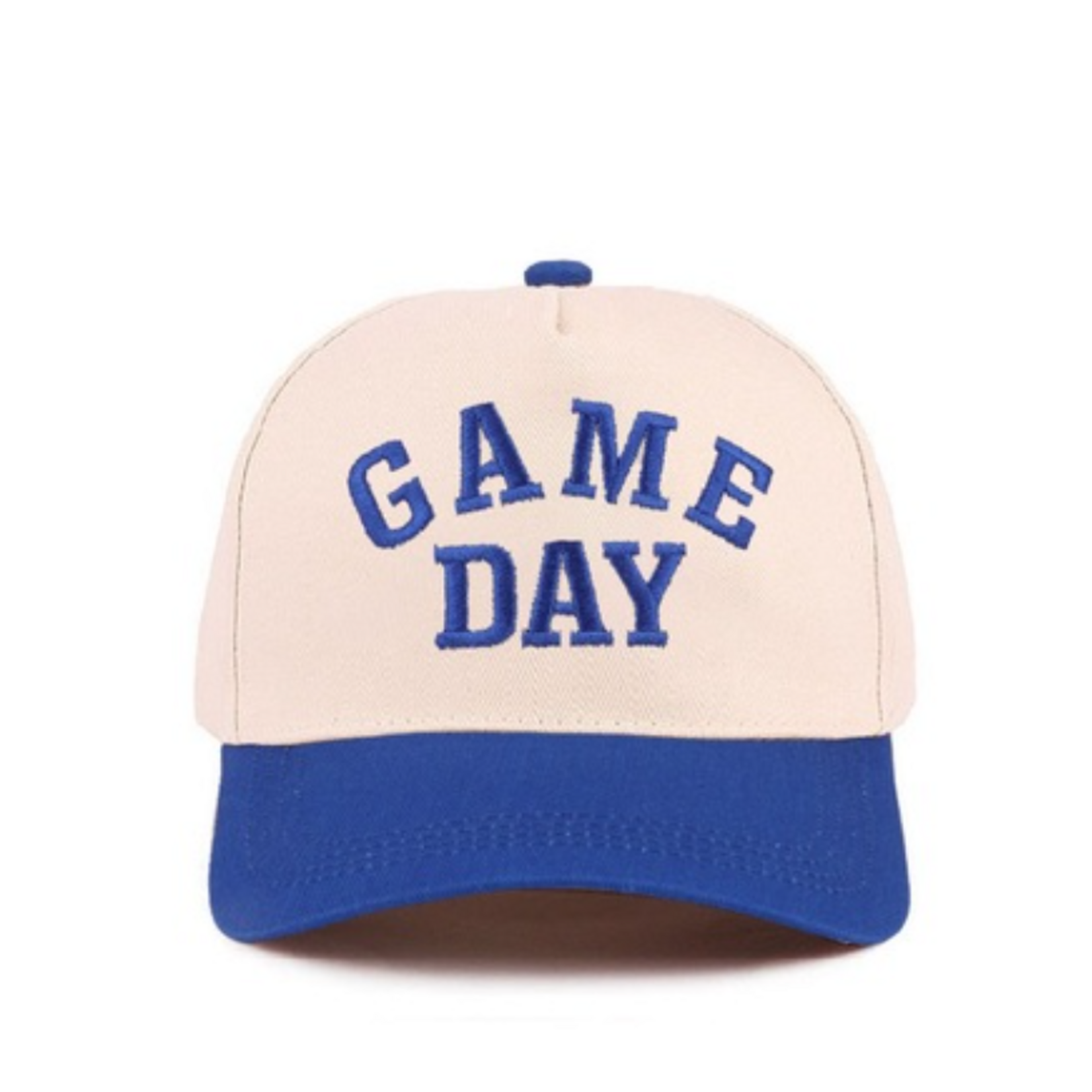 Zenana Zenana Game Day Two Tone Canvas Cotton Cap Blue