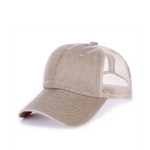 Zenana Zenana Vintage Wash Adjustable Mesh Cap Ash Mocha/ Tan