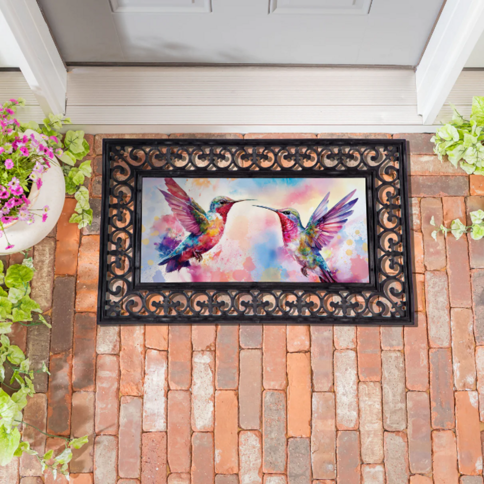 Evergreen Watercolor Hummingbird Switch Mat