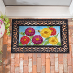 Evergreen Multicolor Zinnias & Bees Switch Mat