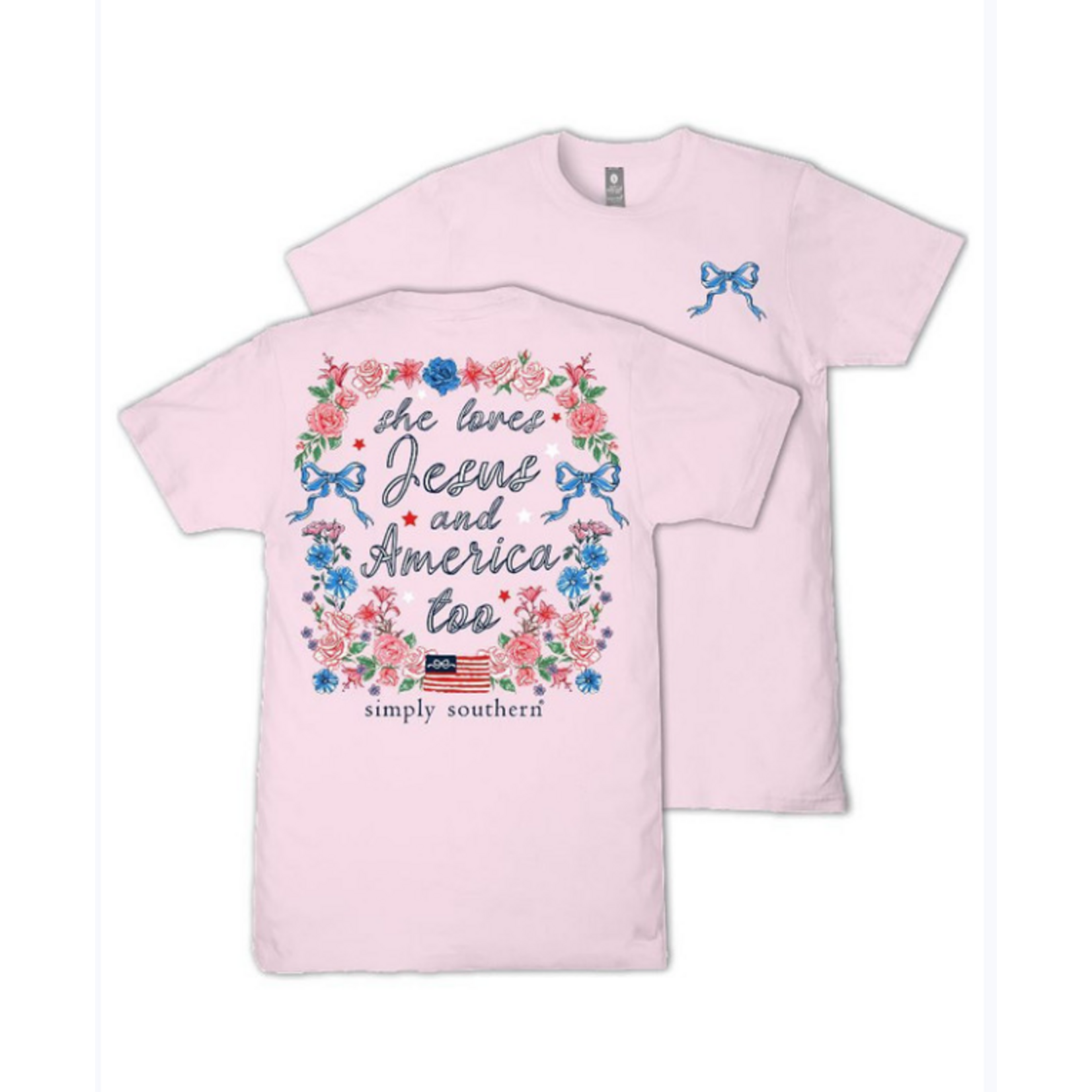 Simply Southern Simply Southern Short Sleeve Tee Jesus Peony