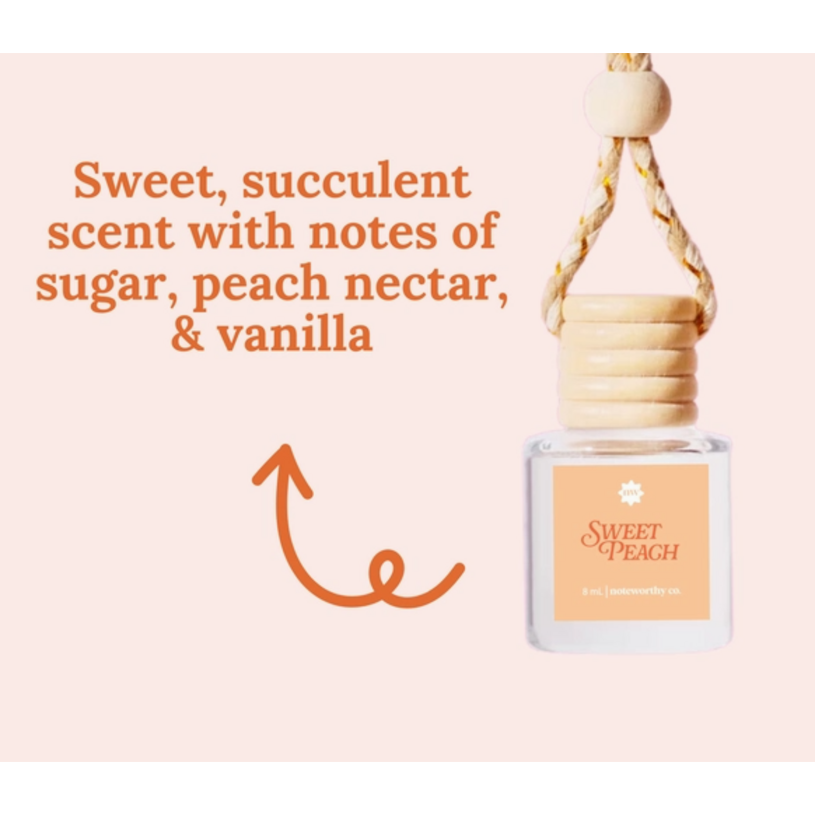 Noteworthy Co. Noteworthy Co. Car Diffuser Sweet Peach