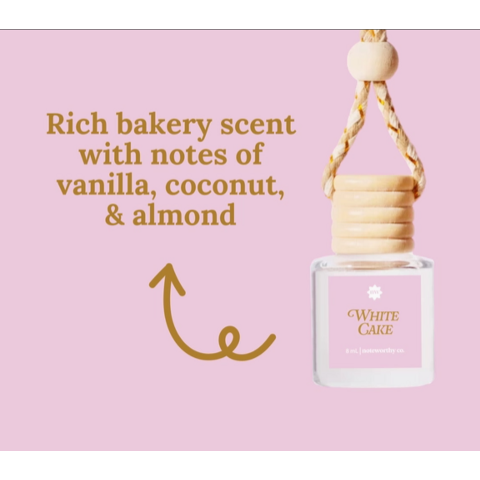 Noteworthy Co. Noteworthy Co. Car Diffuser White Cake